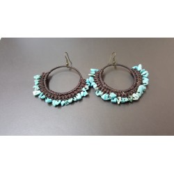 The Boho Crochet Turquoise Earrings